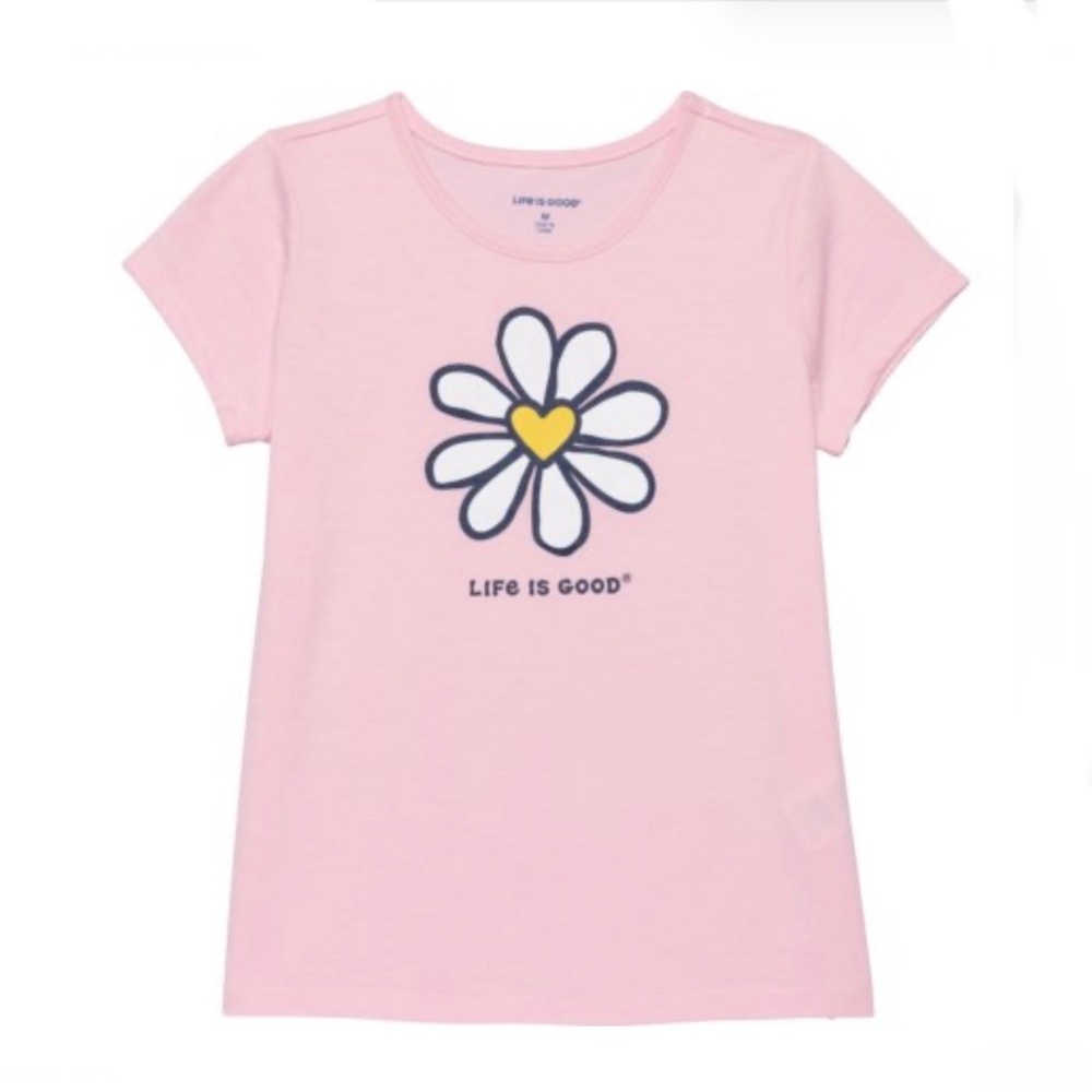 NWT- Life Is Good ‘Vintage Daisy’ Crusher 100% Cotton T-Shirt